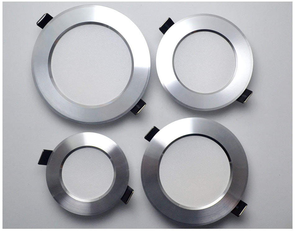 LED Downlight Ceiling silvery 3W 5W 7W 9W 12W 15W 18W Warm white cold white Bright silver led light AC 220V 230V 240V