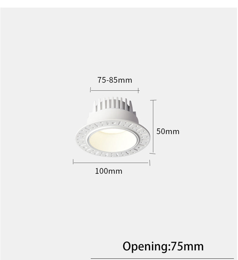 LED Borderless Downlight 12W 15W Replaceable Spot Lights Recessed Ceiling Lamp 85-265V For Home Shop Indoor Lighting