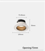 LED Borderless Downlight 12W 15W Replaceable Spot Lights Recessed Ceiling Lamp 85-265V For Home Shop Indoor Lighting