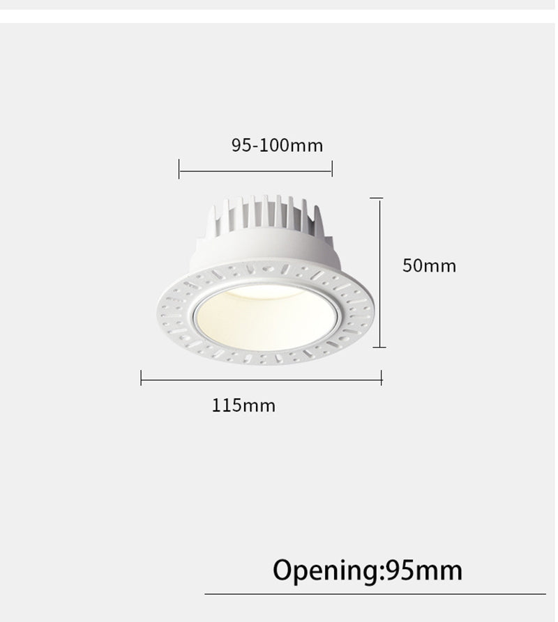 LED Borderless Downlight 12W 15W Replaceable Spot Lights Recessed Ceiling Lamp 85-265V For Home Shop Indoor Lighting