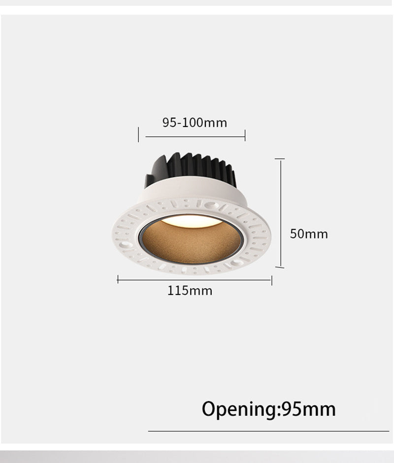 LED Borderless Downlight 12W 15W Replaceable Spot Lights Recessed Ceiling Lamp 85-265V For Home Shop Indoor Lighting