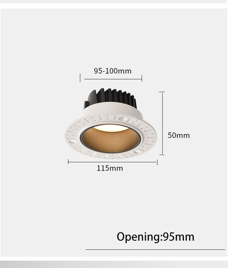 LED Borderless Downlight 12W 15W Replaceable Spot Lights Recessed Ceiling Lamp 85-265V For Home Shop Indoor Lighting