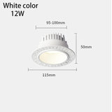 LED Borderless Downlight 12W 15W Replaceable Spot Lights Recessed Ceiling Lamp 85-265V For Home Shop Indoor Lighting