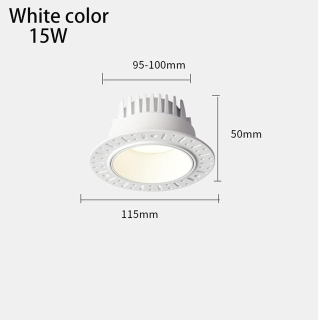 LED Borderless Downlight 12W 15W Replaceable Spot Lights Recessed Ceiling Lamp 85-265V For Home Shop Indoor Lighting