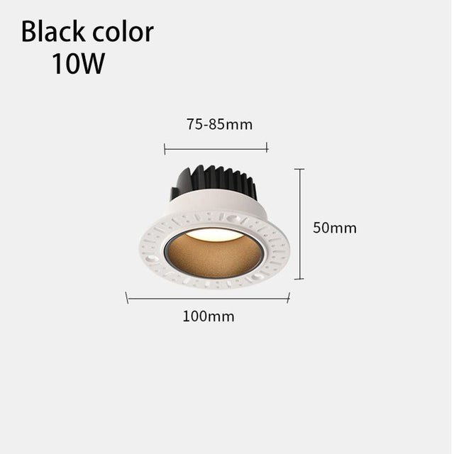 LED Borderless Downlight 12W 15W Replaceable Spot Lights Recessed Ceiling Lamp 85-265V For Home Shop Indoor Lighting