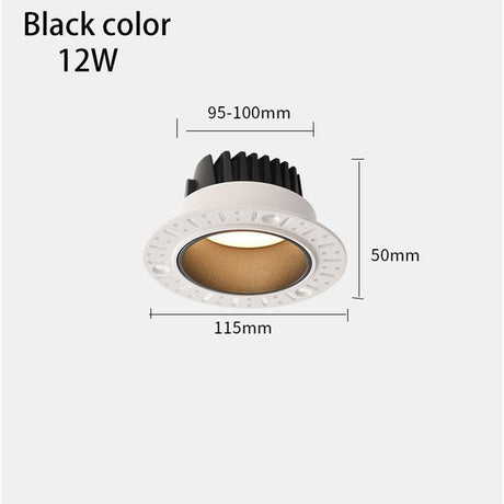 LED Borderless Downlight 12W 15W Replaceable Spot Lights Recessed Ceiling Lamp 85-265V For Home Shop Indoor Lighting