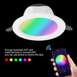 LED Downlight Dimmable WiFi Intelligent Voice Control Home Bedroom Spotlight Memory Function Voice Control With Situational Mode