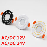 LED embedded round ceiling light 3w / 5w downlight AC/DC12V AC/DC24V white light / warm white light / neutral light