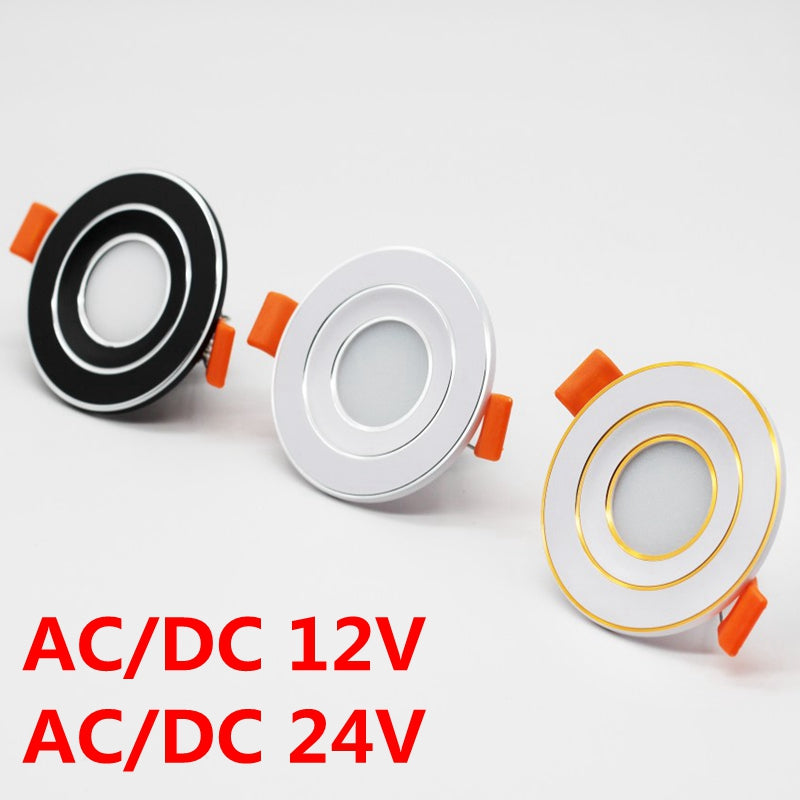 LED embedded round ceiling light 3w / 5w downlight AC/DC12V AC/DC24V white light / warm white light / neutral light
