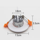 LED embedded round ceiling light 3w / 5w downlight AC/DC12V AC/DC24V white light / warm white light / neutral light