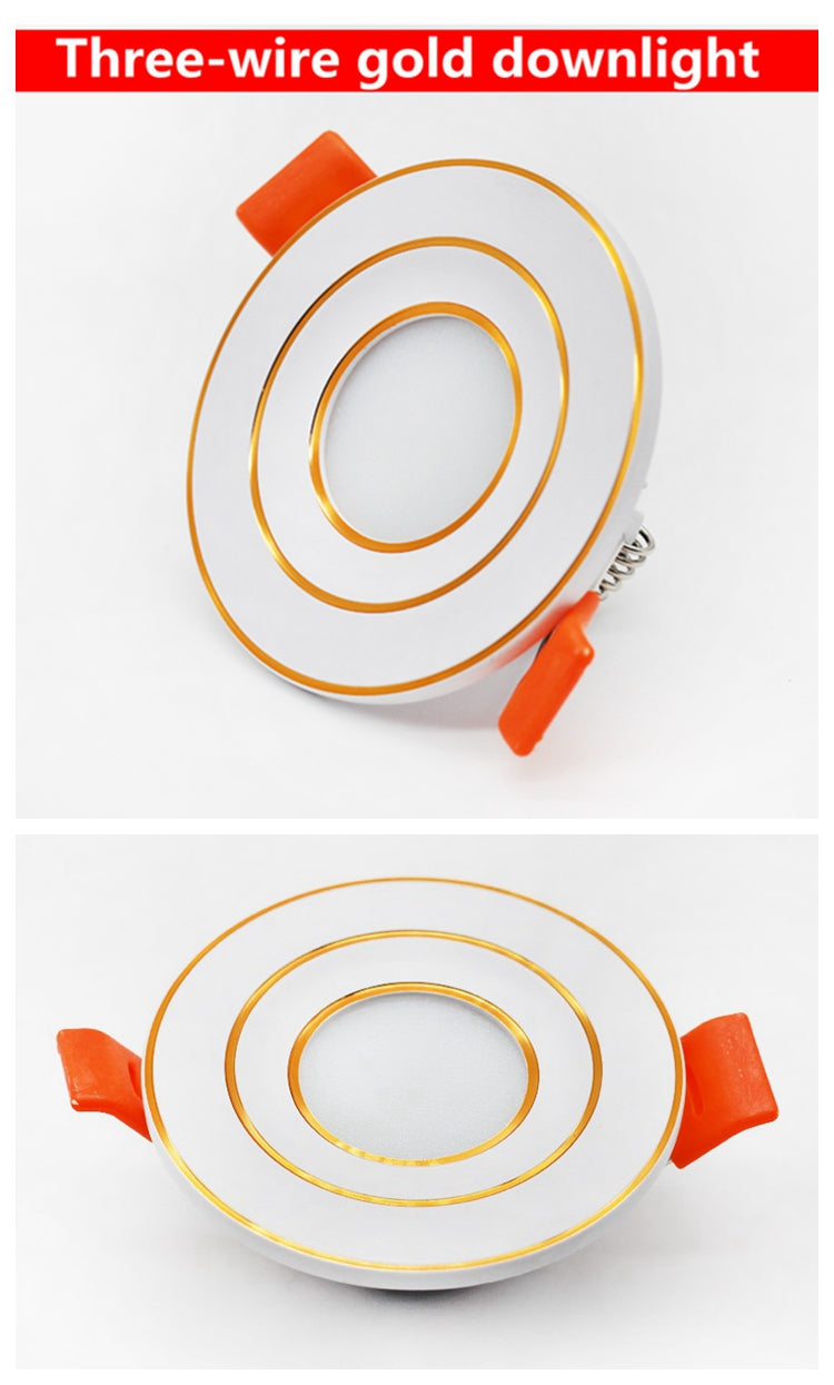 LED embedded round ceiling light 3w / 5w downlight AC/DC12V AC/DC24V white light / warm white light / neutral light