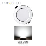 LED Downlight 220V Recessed Ceiling Lamp 5W 9W 12W 15W Tri-color light/white light/warm light 8PCS led Spotlight Indoor lighting