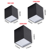 Surface Mounted Quare 9W 12W 15W 20W 30W LED Cube Ceiling Downlight For Room/Corridor/Hallway COB Spot Light Indoor Lighting