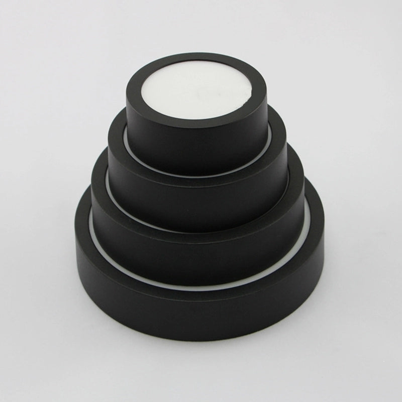 Black LED Panel Light 6W 9w 12W 18W 24w Surface Mounted LED Ceiling Lights AC85-265V Square Round LED Downlight