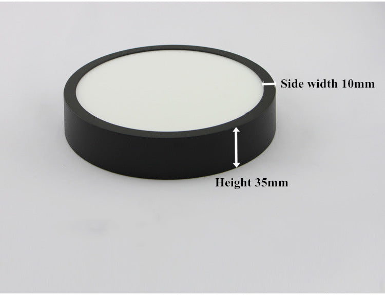 Black LED Panel Light 6W 9w 12W 18W 24w Surface Mounted LED Ceiling Lights AC85-265V Square Round LED Downlight