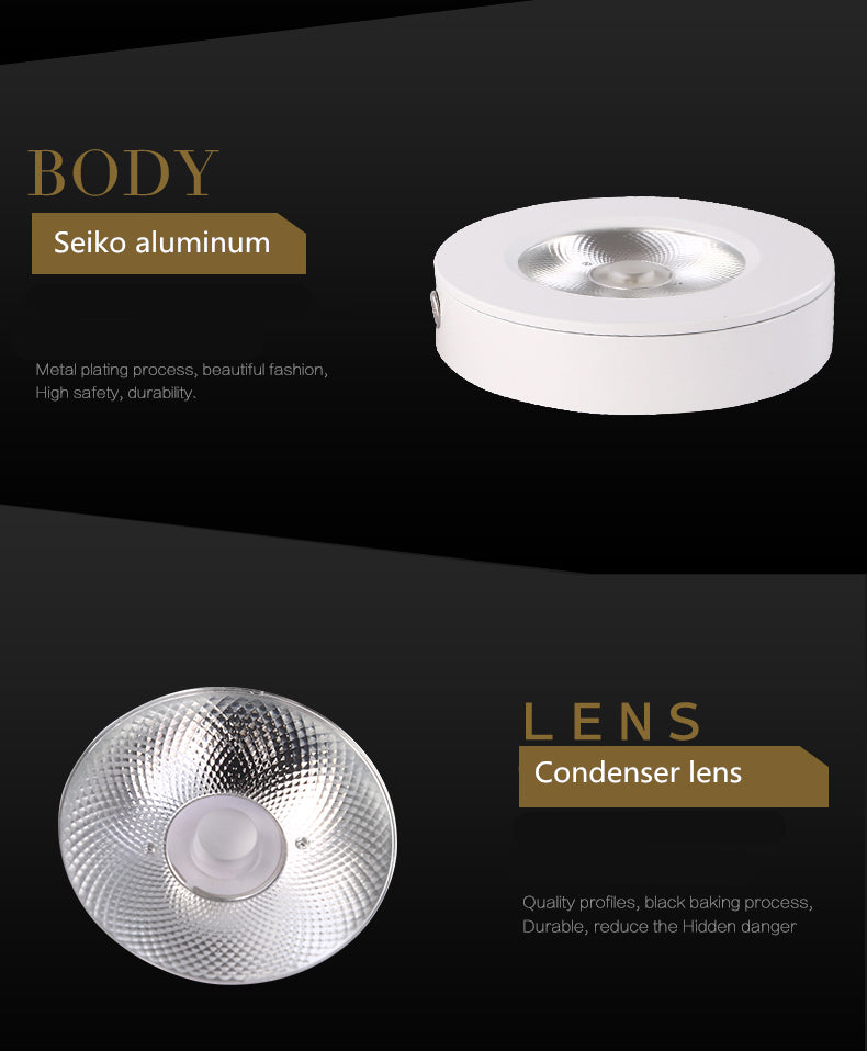 Ultra-thin LED downlight, ceiling spotlight, AC110-240V, cabinet, indoor lighting, warm white and cool white, 3W 5W 7W 10W 15W COB