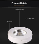 Ultra-thin LED downlight, ceiling spotlight, AC110-240V, cabinet, indoor lighting, warm white and cool white, 3W 5W 7W 10W 15W COB