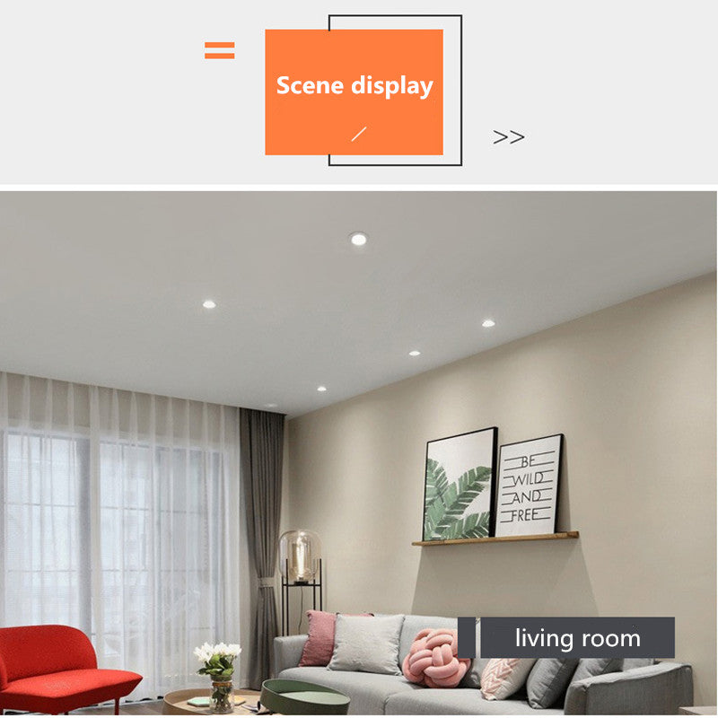 Embedded LED Downlight 5W 7W 12W 18W Thick aluminum Recessed LED Spot Lighting Bedroom Kitchen Indoor led down light lamp