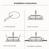 Embedded LED Downlight 5W 7W 12W 18W Thick aluminum Recessed LED Spot Lighting Bedroom Kitchen Indoor led down light lamp