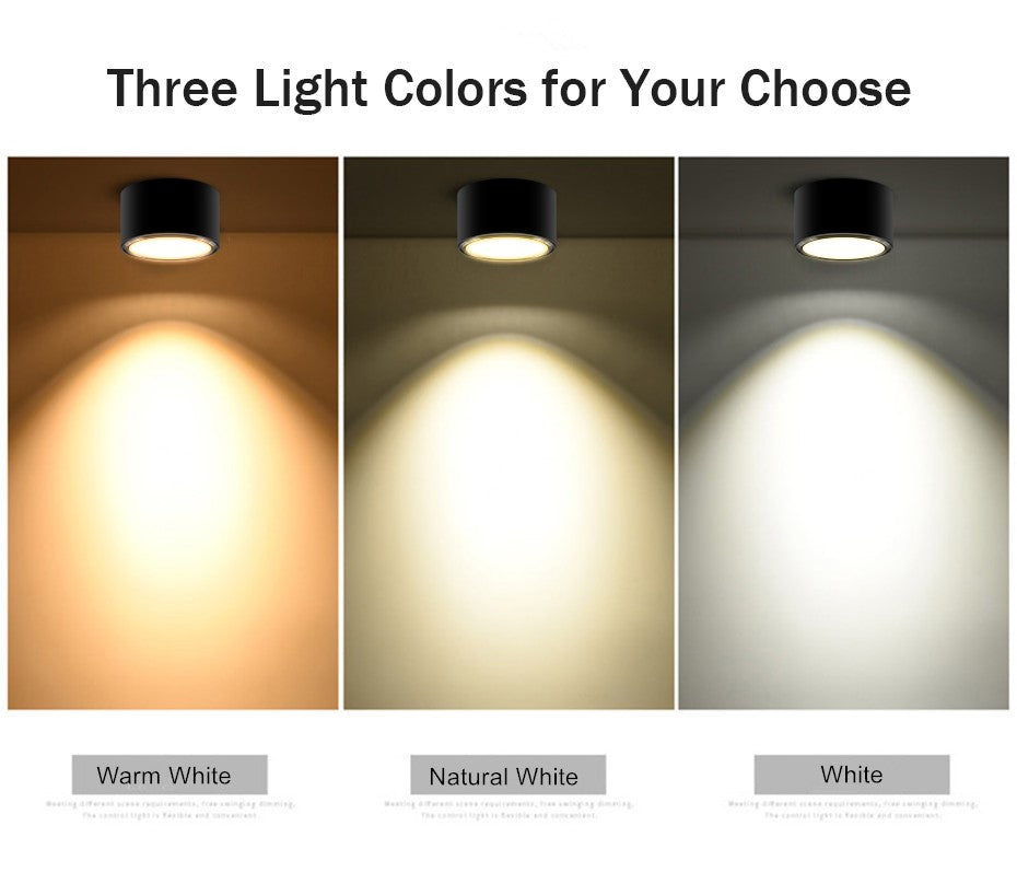 Led Downlight Simple Surface Mounted Led Light Ceiling Light 5W 7W 10W COB Dimmable Indoor Lighting For Bedroom Restaurant Hall