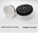 Frameless 3 Light Temperature Anti Glare Recessed Downlight 7W 10W 12W 15W 24W Round LED Ceiling Spot Light Pic Background
