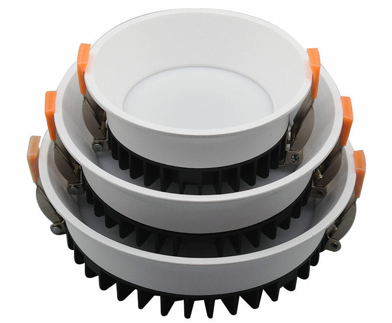 Frameless 3 Light Temperature Anti Glare Recessed Downlight 7W 10W 12W 15W 24W Round LED Ceiling Spot Light Pic Background