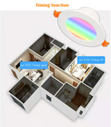 EWeLink Zigbee 3.0 Smart Downlight RGBCW Led Recessed Ceiling Dimming Spot Light Voice Control Work With Alexa Google Home