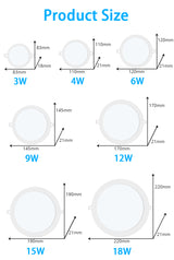Led Downlight 3W 4W 6W 9W 12W 15W 18W Ultra Thin Led Spot Light Ceiling Lamp 220V 110V Kitchen Ceiling Spots Led Panel Lights
