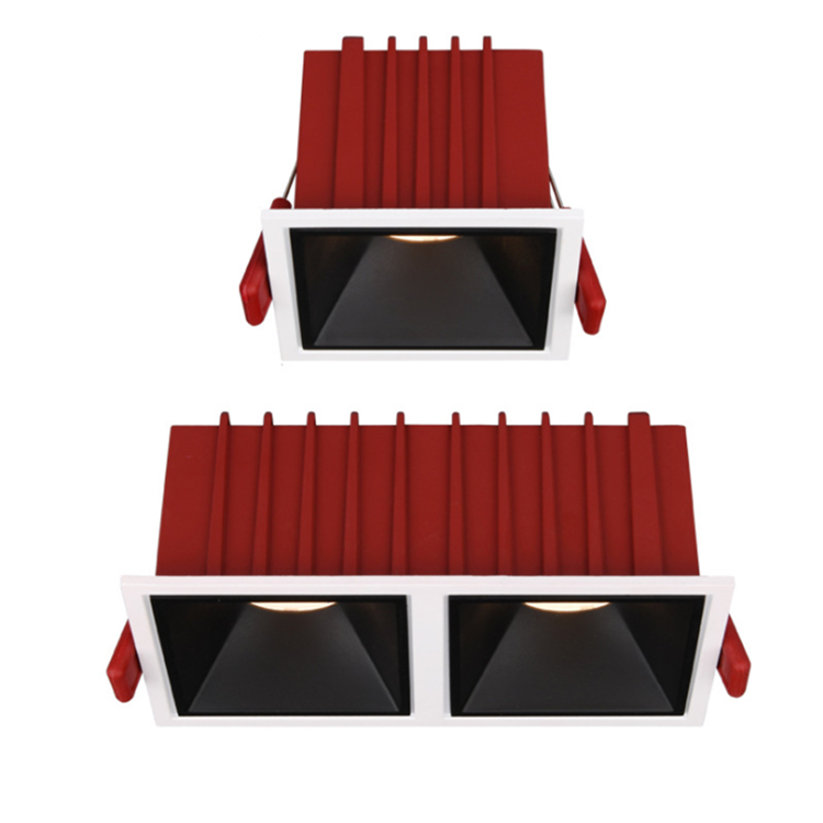 Dimmable 7W12W14W 24W Square Frameless NO Dazzling COB Recessed Downlight LED Ceiling Spot Light for Bedroom Living Room Kitchen