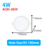 Led Downlight 3W 4W 6W 9W 12W 15W 18W Ultra Thin Led Spot Light Ceiling Lamp 220V 110V Kitchen Ceiling Spots Led Panel Lights