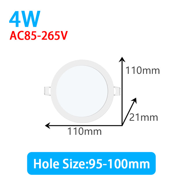 Led Downlight 3W 4W 6W 9W 12W 15W 18W Ultra Thin Led Spot Light Ceiling Lamp 220V 110V Kitchen Ceiling Spots Led Panel Lights