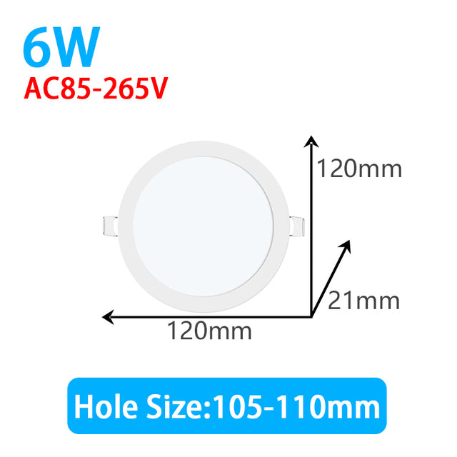 Led Downlight 3W 4W 6W 9W 12W 15W 18W Ultra Thin Led Spot Light Ceiling Lamp 220V 110V Kitchen Ceiling Spots Led Panel Lights