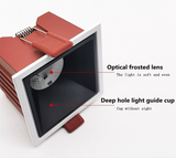 Dimmable 7W12W14W 24W Square Frameless NO Dazzling COB Recessed Downlight LED Ceiling Spot Light for Bedroom Living Room Kitchen