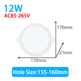 Led Downlight 3W 4W 6W 9W 12W 15W 18W Ultra Thin Led Spot Light Ceiling Lamp 220V 110V Kitchen Ceiling Spots Led Panel Lights