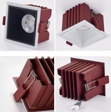 Dimmable 7W12W14W 24W Square Frameless NO Dazzling COB Recessed Downlight LED Ceiling Spot Light for Bedroom Living Room Kitchen