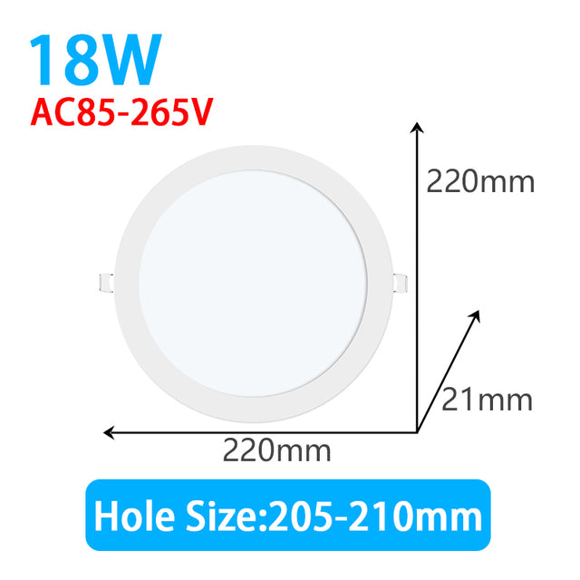 Led Downlight 3W 4W 6W 9W 12W 15W 18W Ultra Thin Led Spot Light Ceiling Lamp 220V 110V Kitchen Ceiling Spots Led Panel Lights
