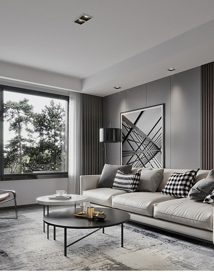 Dimmable 7W12W14W 24W Square Frameless NO Dazzling COB Recessed Downlight LED Ceiling Spot Light for Bedroom Living Room Kitchen