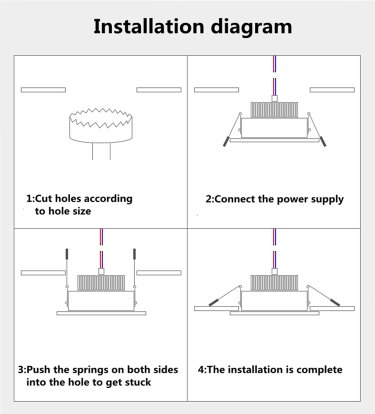 Dimmable 7W12W14W 24W Square Frameless NO Dazzling COB Recessed Downlight LED Ceiling Spot Light for Bedroom Living Room Kitchen