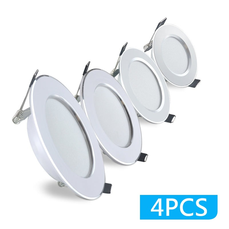 4 Pcs LED Downlight Ceiling Spot 7W 9W 12W 15W 18W 3W 5W 220V Round Recessed Lamp 230V 110V Bulb Bedroom Kitchen Indoor Lighting