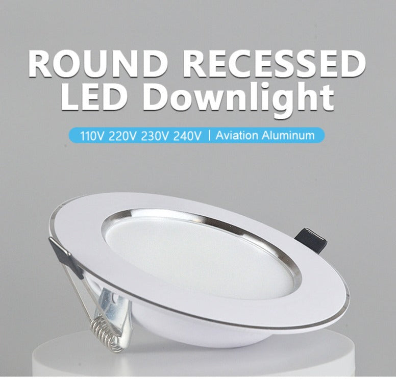 4 Pcs LED Downlight Ceiling Spot 7W 9W 12W 15W 18W 3W 5W 220V Round Recessed Lamp 230V 110V Bulb Bedroom Kitchen Indoor Lighting