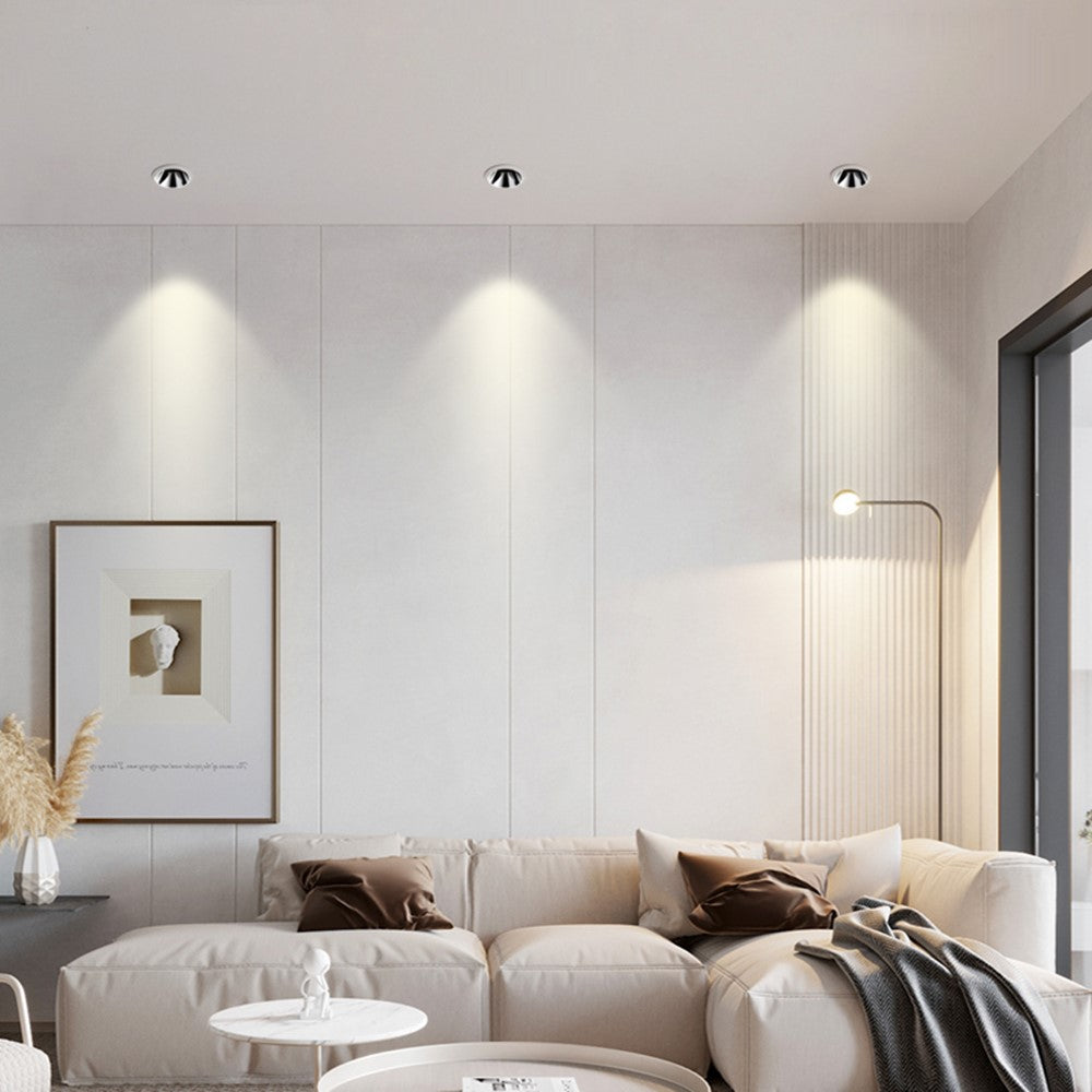 DBF 2021 Anti-Glare Round/Square Ceiling Spot Lights 7W 12W 15W Black Reflector Hotel Wall Washer Embedded Downlights Dimmable