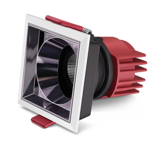 DBF 2021 Anti-Glare Round/Square Ceiling Spot Lights 7W 12W 15W Black Reflector Hotel Wall Washer Embedded Downlights Dimmable