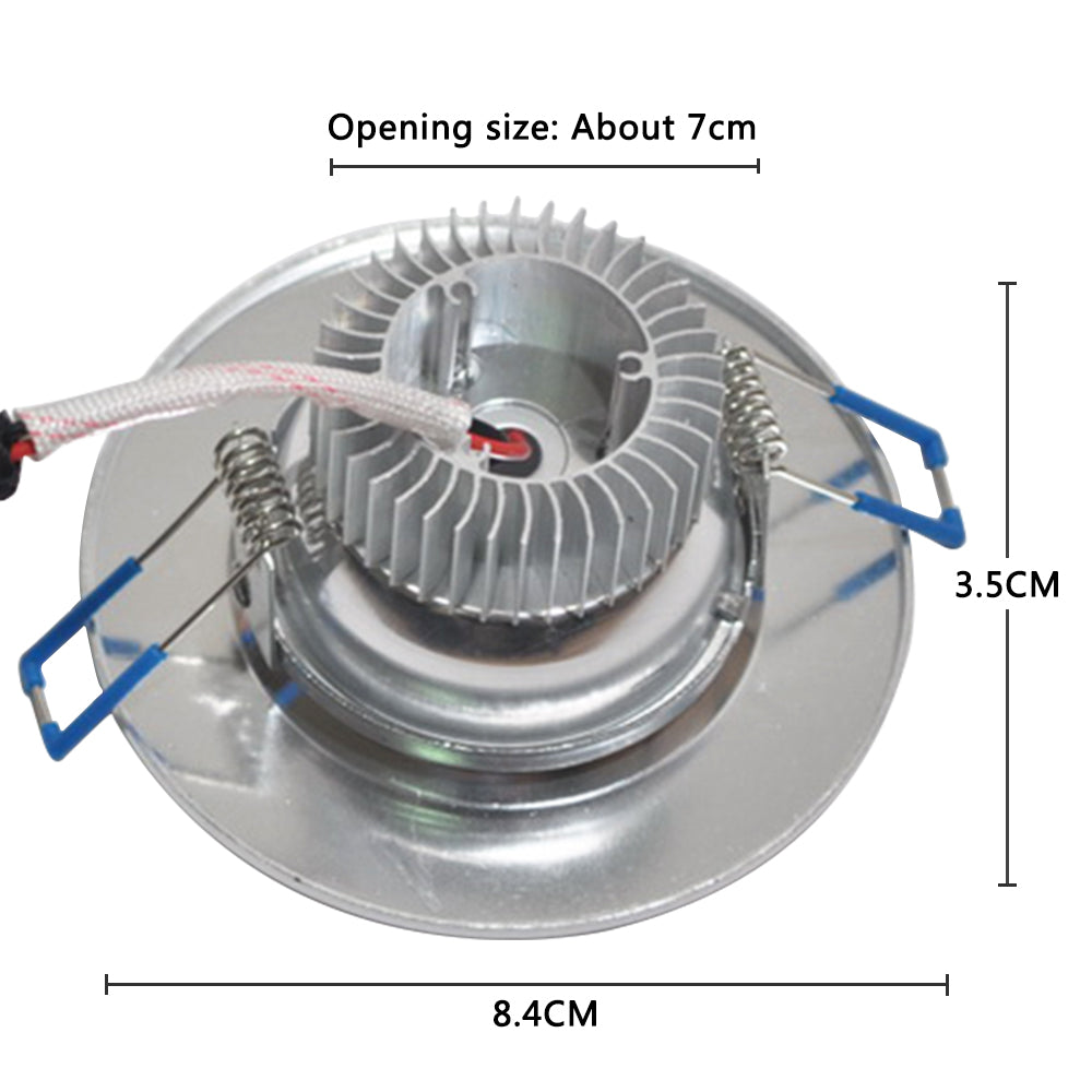 LED Downlight 6 LED Recessed Round 6pcs/lot LED Ceiling Lamp AC 220V Indoor Lighting Warm White Cold White Spot Light