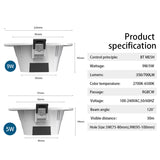 Smart LED Downlight 4 Inch 9W Dimming Bluetooth Round Spot Light 3 Inch 5W RGBCW Recessed Ceiling Light for Alexa and Google