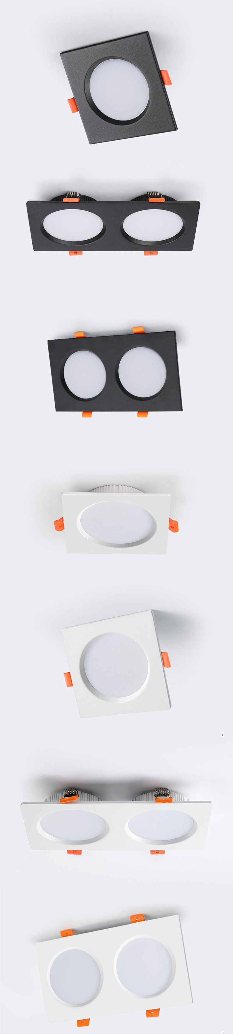 Dimmable SMD Recessed Led Downlight Square 2835 Spotlight 110/220V 18W 24W 30W Ceiling Lamp For Indoor Lighting