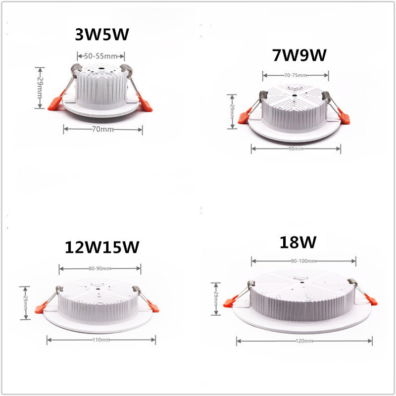 Ultra-thin LED Recessed Ceiling Lamp 18W 24W 36W 110V 220V LED Downlight 9W 15W For Store Supermarket Lighting Bedroom Kitchen