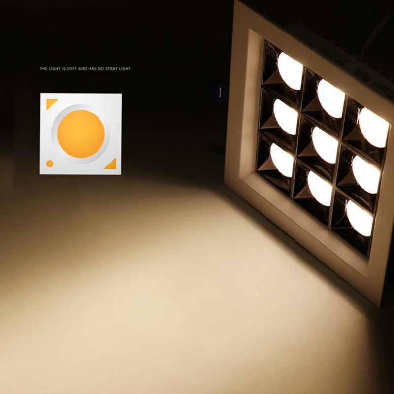 Recessed Square LED Downlights 8W 18W 20W COB LED Ceiling lamps AC220V LED Spot Lights room Hotel clothing store Indoor Lighting