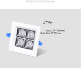Recessed Square LED Downlights 8W 18W 20W COB LED Ceiling lamps AC220V LED Spot Lights room Hotel clothing store Indoor Lighting