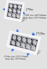 Recessed Square LED Downlights 8W 18W 20W COB LED Ceiling lamps AC220V LED Spot Lights room Hotel clothing store Indoor Lighting