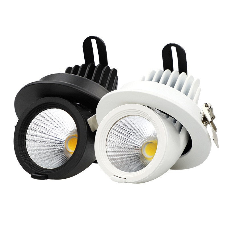 Recessed LED Downlight Angle Adjustable Built-in LED Spot light Encastrable AC220V White Black 5W 7W 10W 20W for Indoor Lighting